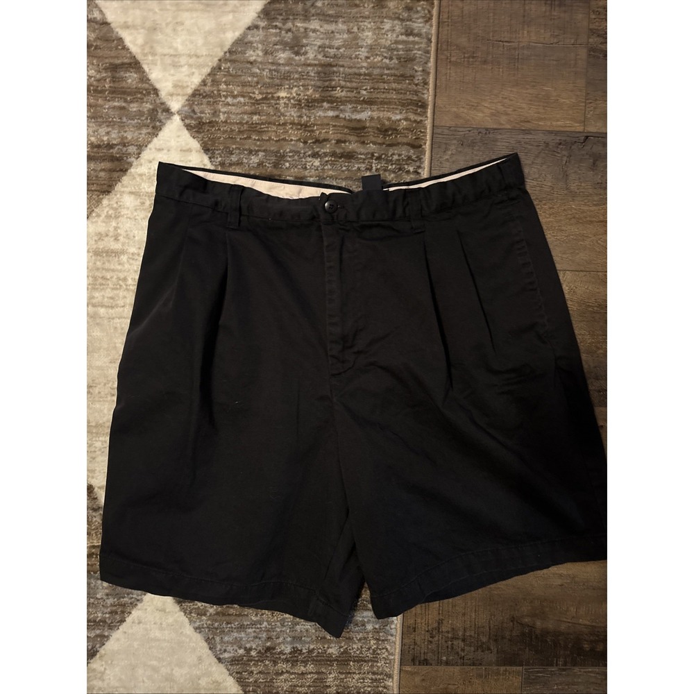 Vintage 90s Chaps Ralph Lauren Navy Chino Shorts 40 Pleated Cotton